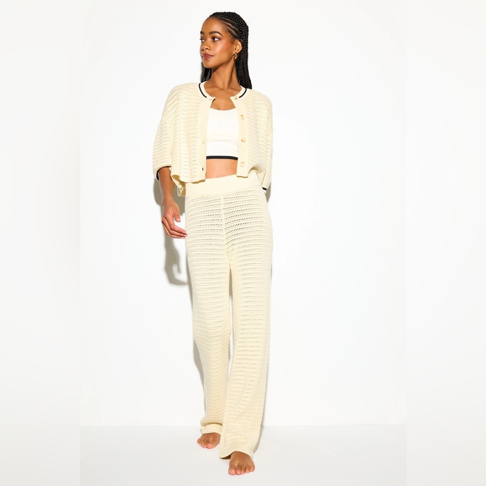 NWT Spiritual Gangster Cream Halston Crochet Pant in XL / retail $128 - Picture 4 of 4